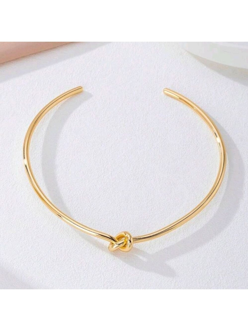 Gold Elegant Choker Necklace - Picture 2 of 5